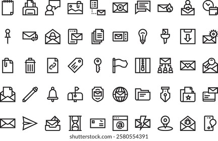Email icons High-Quality Vector Icons Collection with Editable Stroke. Ideal for Professional and Creative Projects