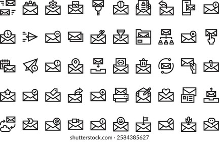 Email icons High-Quality Vector Icons Collection with Editable Stroke. Ideal for Professional and Creative Projects.