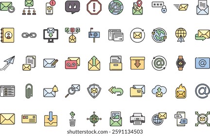 Email icons High-Quality Vector Icons Collection with Editable Stroke. Ideal for Professional and Creative Projects.