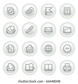 E-mail icons on gray buttons.