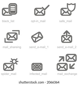 E-mail icons set 2. Check my portfolio for many more images from this series.