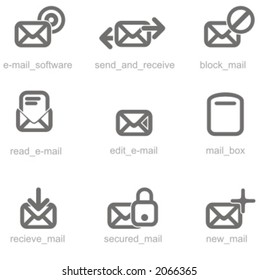 E-mail icons set 3. Check my portfolio for many more images from this series.