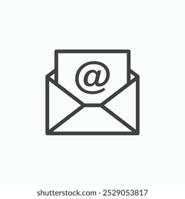 Conjunto de iconos de correo electrónico. Ilustración llena y de línea