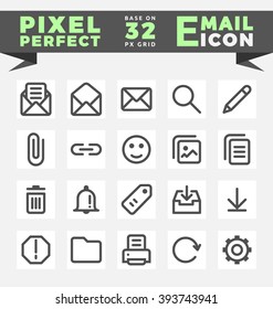 E-Mail icons set for mobile, web interface. Outline e-mail icons. vector illustration