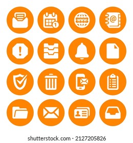 E-Mail-Symbole auf weißem Hintergrund