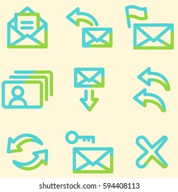 E-mail icons set, signs for infographics, web, presentation