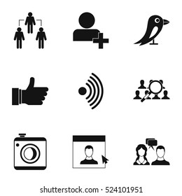 E-mail icons set. Simple illustration of 9 e-mail vector icons for web