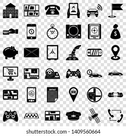 Email icons set. Simple style of 36 email vector icons for web for any design