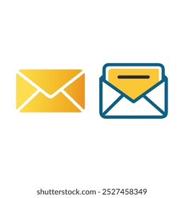 Email Icons set vector art images.
