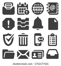 Juego de iconos de correo electrónico. Ilustración vectorial eps 10
