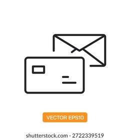 Iconos de correo electrónico. Colección de Elementos de símbolo de línea delgada.