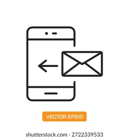 Iconos de correo electrónico. Colección de Elementos de símbolo de línea delgada.