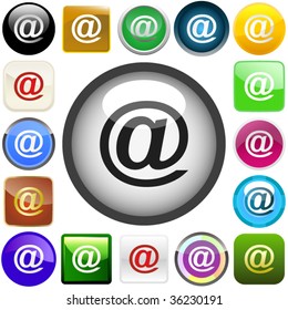 Iconos de correo electrónico. Conjunto de iconos bonito del vector