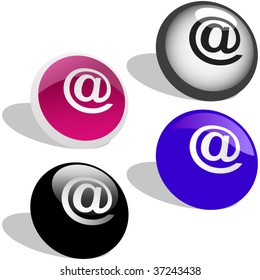 Email icons. Vector beautiful icon set.