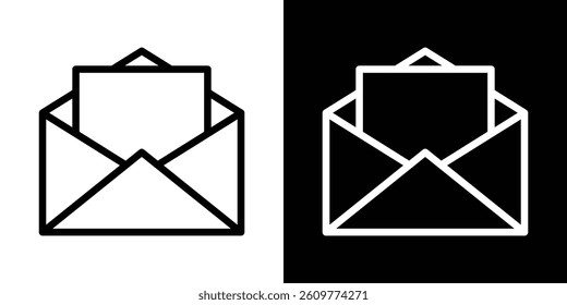 email icons vector set in stroke line style