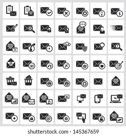 Email icons,White background version,vector