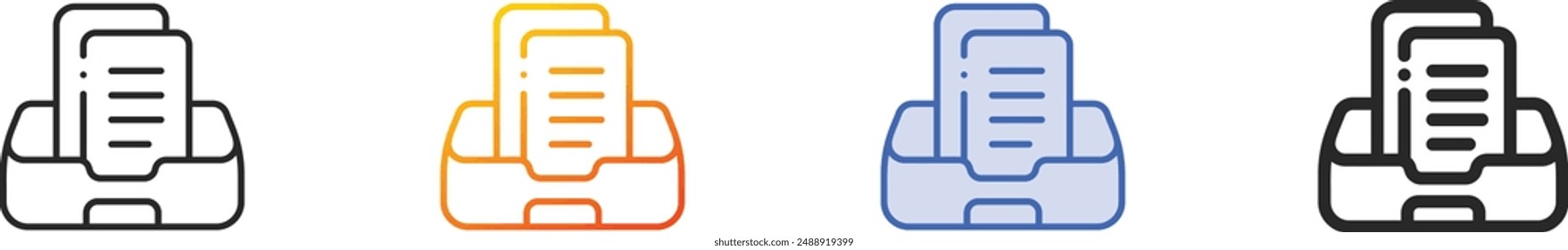 email icon.Thin Linear, Gradient, Blue Stroke and bold Style Design Isolated On White Background