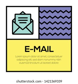 E-MAIL AND ILLUSTRATION ICON CONCEPT