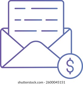 Email illustration with isolated background 