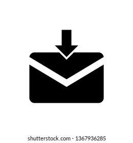 email inbox icon vector