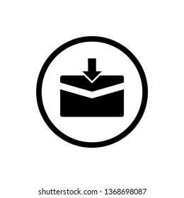 Email inbox icon vector