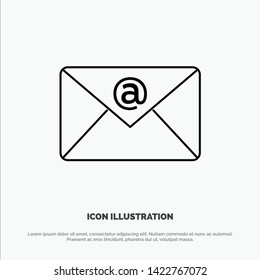 Email Inbox, Mail Line Icon Vector
