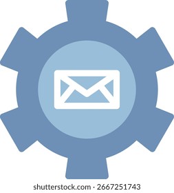 Email Integration Flat Icon Vector Design