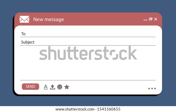 Download Email Interface Banner Browser Message Mock Stock Vector ...