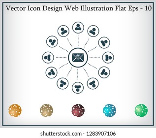 e-mail internet icon, vector illustration