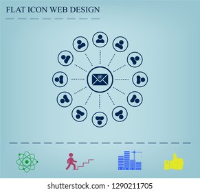 e-mail internet icon, vector illustration