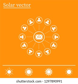 e-mail internet icon, vector illustration