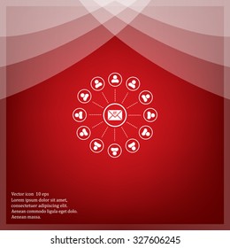 e-mail internet icon, vector illustration
