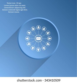 e-mail internet icon, vector illustration