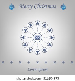 e-mail internet icon, vector illustration