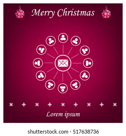 e-mail internet icon, vector illustration