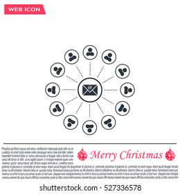 e-mail internet icon, vector illustration