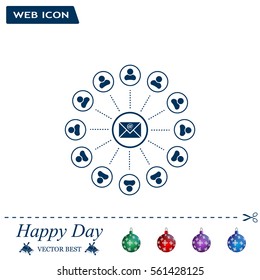 e-mail internet icon, vector illustration
