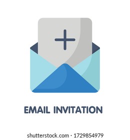 email invitation  flat style icon design  illustration on white background eps.10