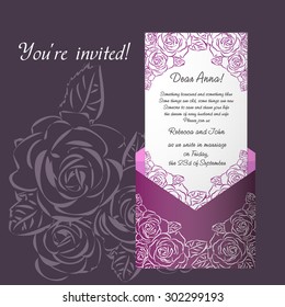 an e-mail invitation for wedding, wedding design template