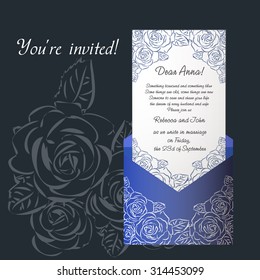 An e-mail invitation for wedding, wedding design template