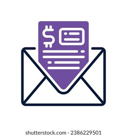 email invoice dual tone icon. vector icon for your website, mobile, presentation, and logo design.