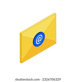 Isometrie-Icon-bearbeiteter E-Mail-Strich