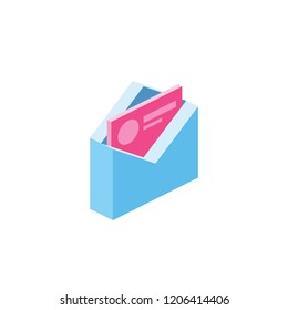 Email isometric icon illustration. Creative illustration idea.