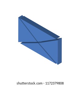 Email isometric left top view 3D icon
