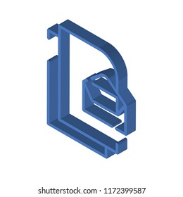 Email isometric left top view 3D icon