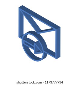 Email isometric left top view 3D icon