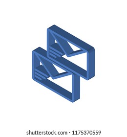 Email isometric left top view 3D icon