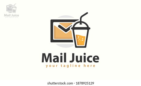 Email juice logo template. Vector