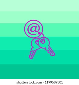 Icono de concepto de clave de correo electrónico