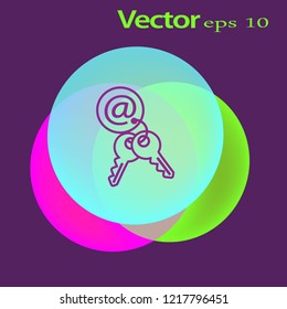 Email key concept icon